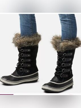 Sorel “Joan Of Arctic”Black Waterproof Winter Boots NL 3481-010